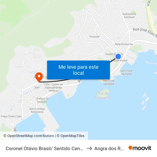 Coronel Otávio Brasil/ Sentido Centro to Angra dos Reis map