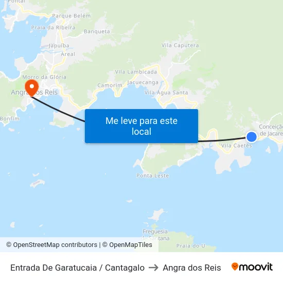Entrada De Garatucaia / Cantagalo to Angra dos Reis map