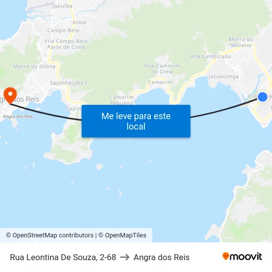 Rua Leontina De Souza, 2-68 to Angra dos Reis map