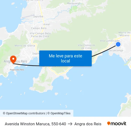 Avenida Winston Maruca, 550-640 to Angra dos Reis map