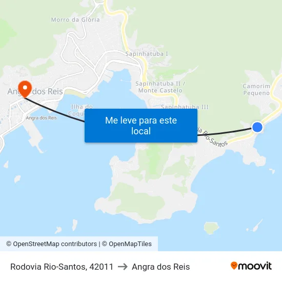 Rodovia Rio-Santos, 42011 to Angra dos Reis map
