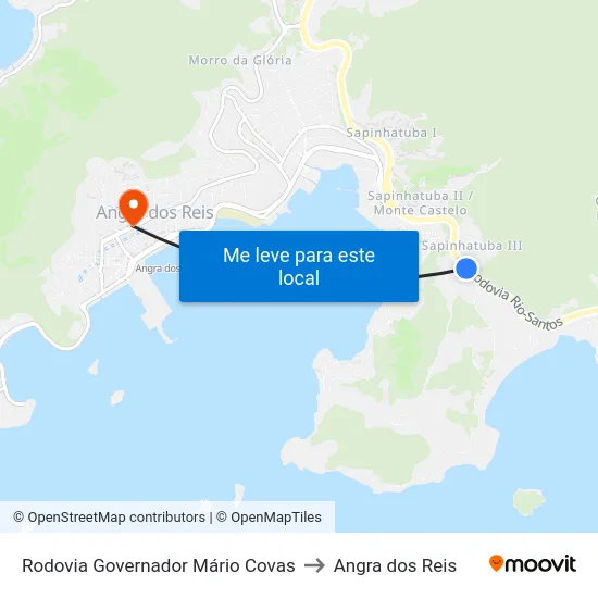 Rodovia Governador Mário Covas to Angra dos Reis map