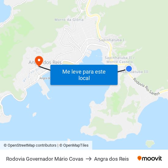 Rodovia Governador Mário Covas to Angra dos Reis map