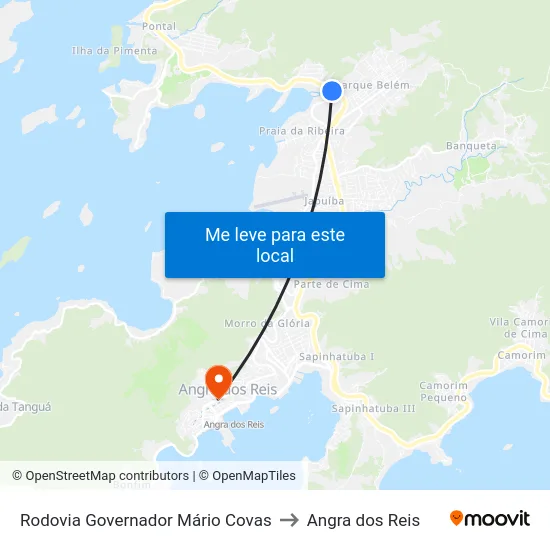 Rodovia Governador Mário Covas to Angra dos Reis map
