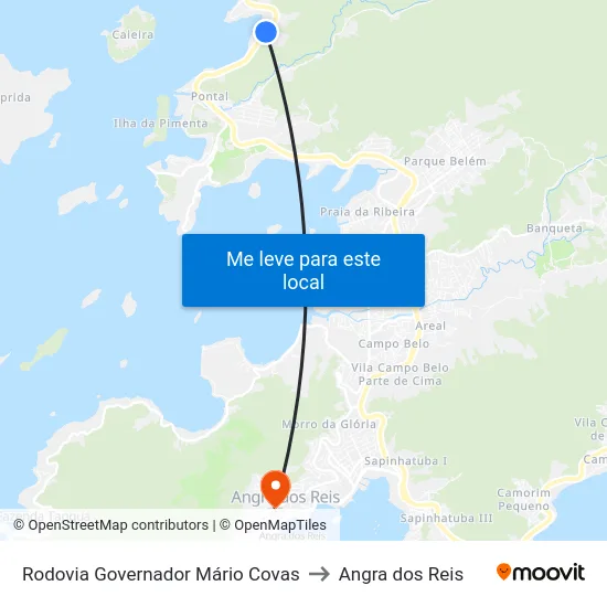 Rodovia Governador Mário Covas to Angra dos Reis map