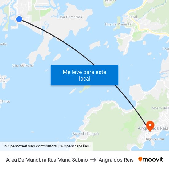 Área De Manobra Rua Maria Sabino to Angra dos Reis map