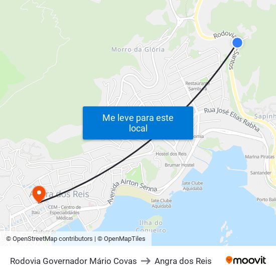 Rodovia Governador Mário Covas to Angra dos Reis map