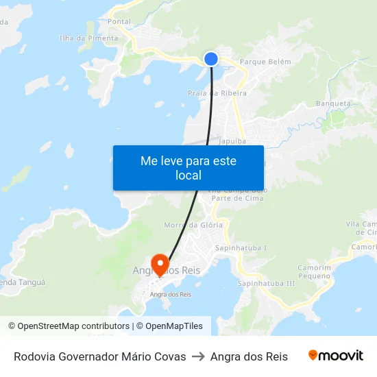 Rodovia Governador Mário Covas to Angra dos Reis map