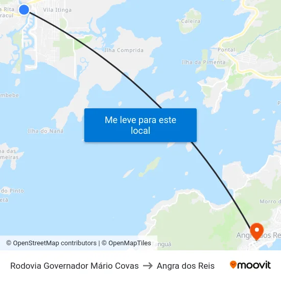 Rodovia Governador Mário Covas to Angra dos Reis map