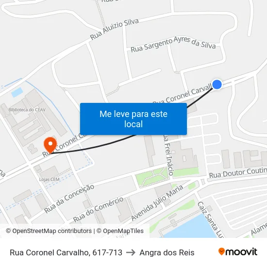 Rua Coronel Carvalho, 617-713 to Angra dos Reis map