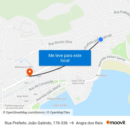 Rua Prefeito João Galindo, 176-336 to Angra dos Reis map