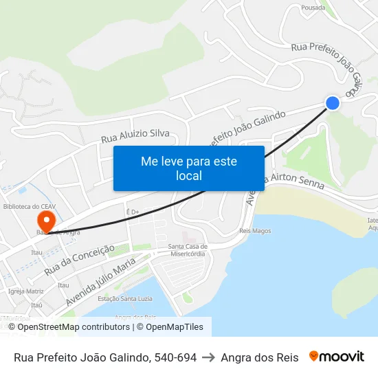 Rua Prefeito João Galindo, 540-694 to Angra dos Reis map