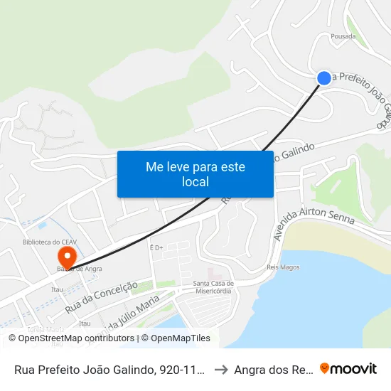 Rua Prefeito João Galindo, 920-1146 to Angra dos Reis map