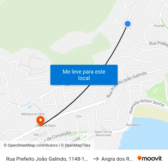 Rua Prefeito João Galindo, 1148-1268 to Angra dos Reis map