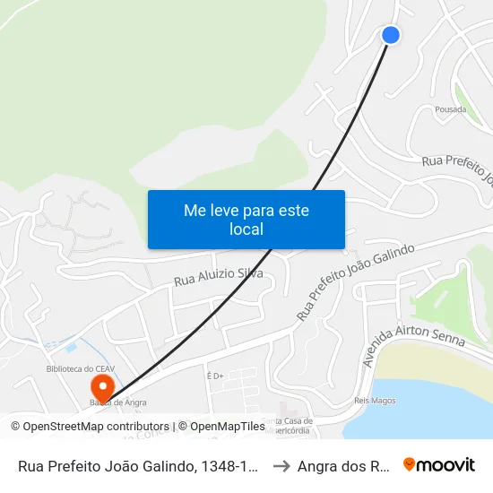 Rua Prefeito João Galindo, 1348-1408 to Angra dos Reis map