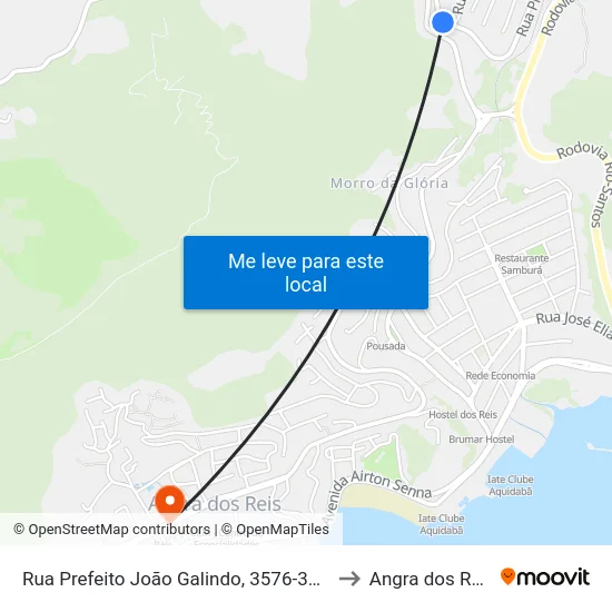 Rua Prefeito João Galindo, 3576-3598 to Angra dos Reis map