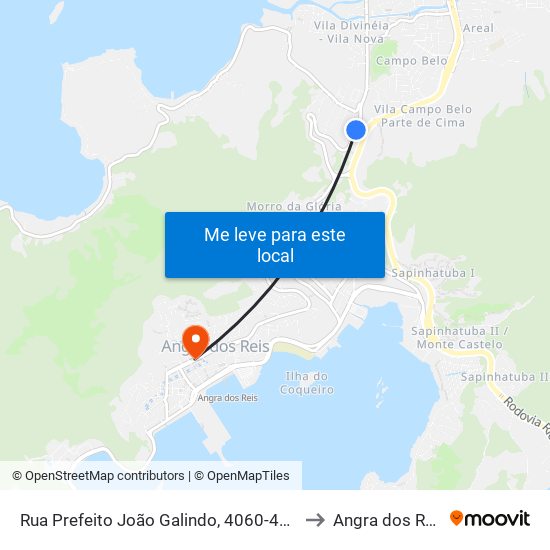 Rua Prefeito João Galindo, 4060-4888 to Angra dos Reis map