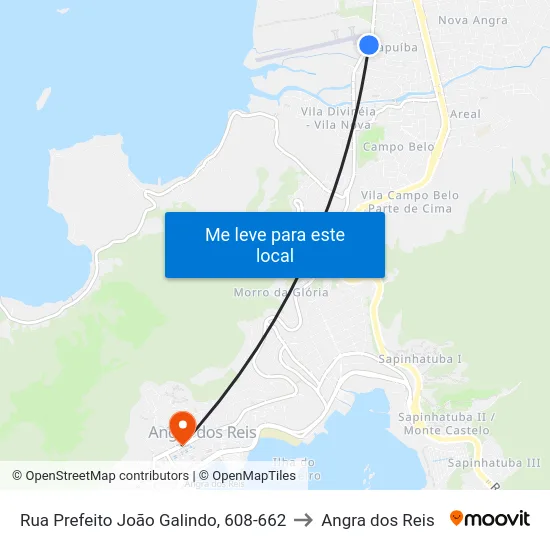 Rua Prefeito João Galindo, 608-662 to Angra dos Reis map