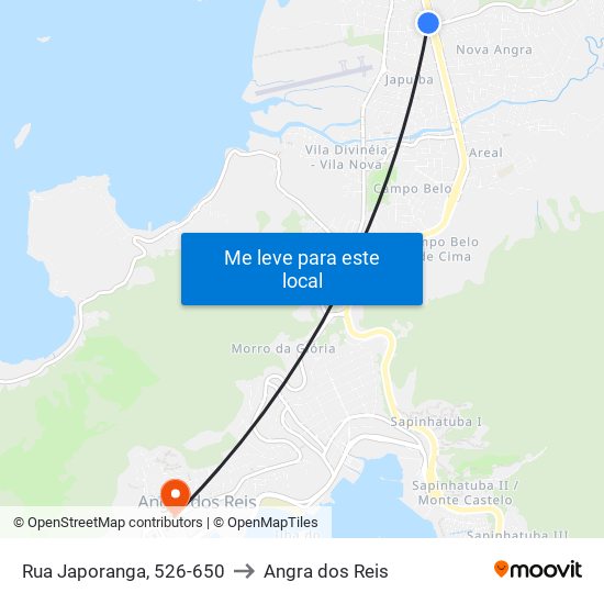 Rua Japoranga, 526-650 to Angra dos Reis map