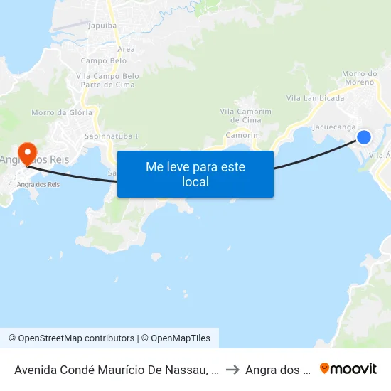 Avenida Condé Maurício De Nassau, 491-559 to Angra dos Reis map