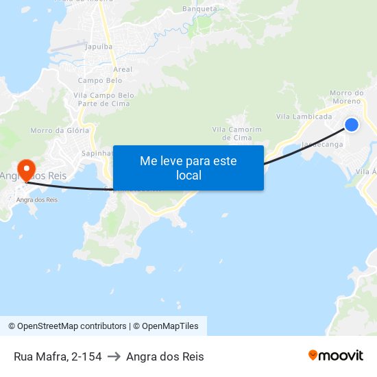 Rua Mafra, 2-154 to Angra dos Reis map