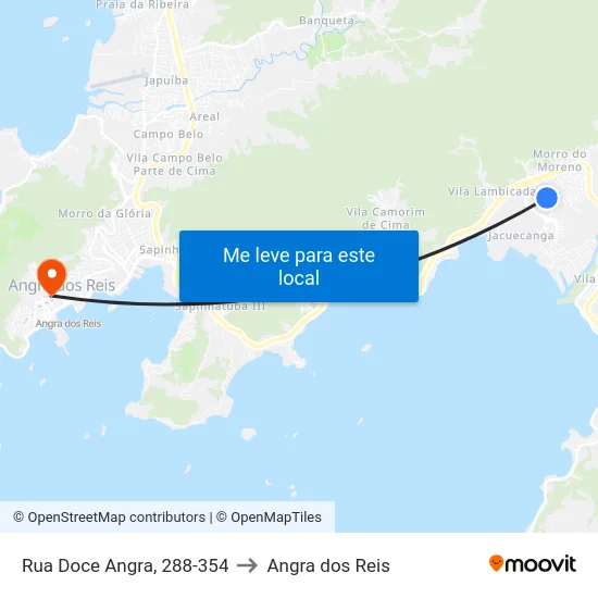 Rua Doce Angra, 288-354 to Angra dos Reis map