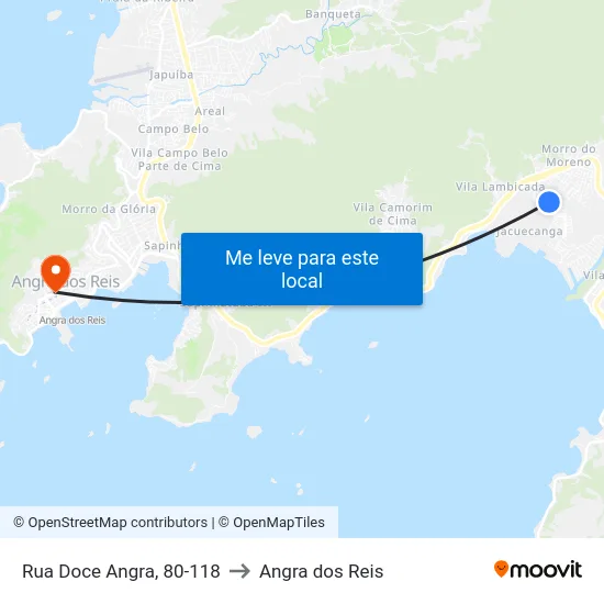 Rua Doce Angra, 80-118 to Angra dos Reis map