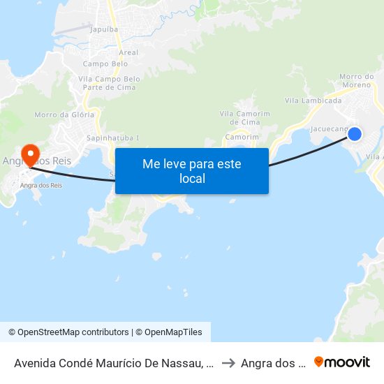 Avenida Condé Maurício De Nassau, 302-334 to Angra dos Reis map