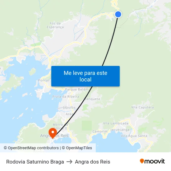 Rodovia Saturnino Braga to Angra dos Reis map