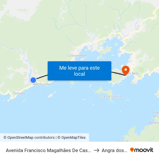Avenida Francisco Magalhães De Castro, 464-518 to Angra dos Reis map