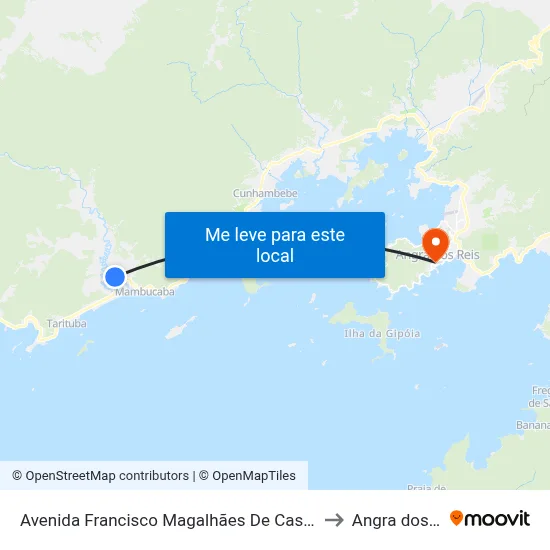 Avenida Francisco Magalhães De Castro, 613-635 to Angra dos Reis map