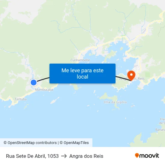 Rua Sete De Abril, 1053 to Angra dos Reis map