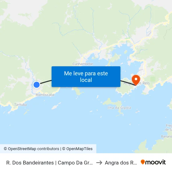 R. Dos Bandeirantes | Campo Da Gringa to Angra dos Reis map