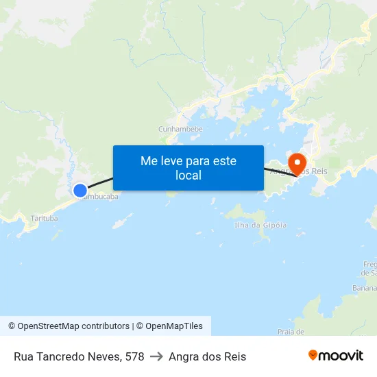 Rua Tancredo Neves, 578 to Angra dos Reis map