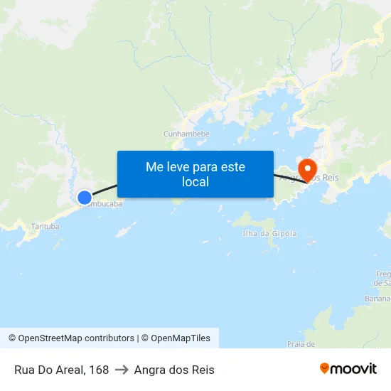 Rua Do Areal, 168 to Angra dos Reis map