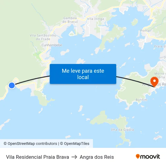 Vila Residencial Praia Brava to Angra dos Reis map