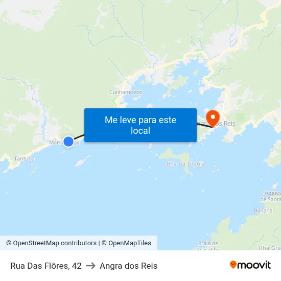 Rua Das Flôres, 42 to Angra dos Reis map