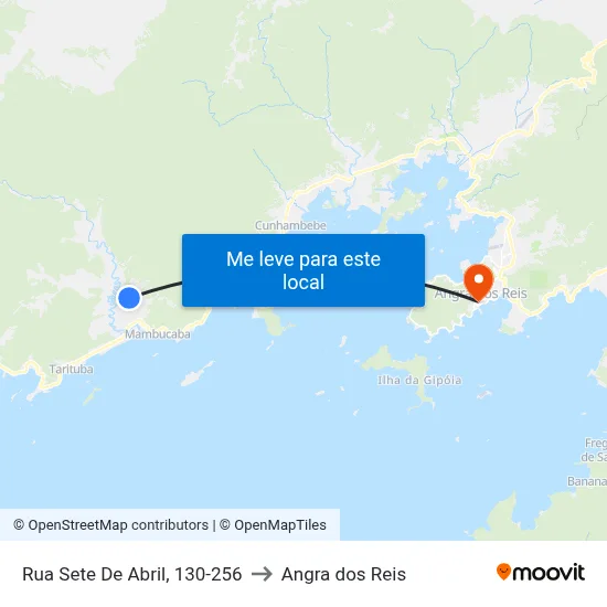 Rua Sete De Abril, 130-256 to Angra dos Reis map