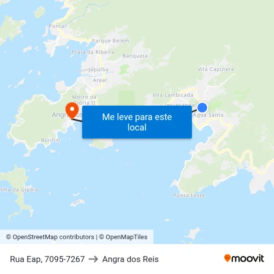 Rua Eap, 7095-7267 to Angra dos Reis map