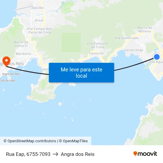 Rua Eap, 6755-7093 to Angra dos Reis map