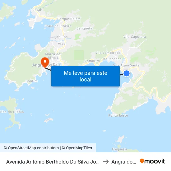 Avenida Antônio Bertholdo Da Silva Jordão, 4932-5208 to Angra dos Reis map