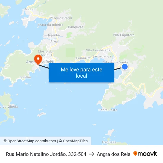 Rua Mario Natalino Jordão, 332-504 to Angra dos Reis map