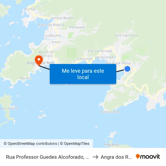 Rua Professor Guedes Alcoforado, 409 to Angra dos Reis map