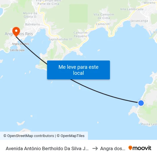 Avenida Antônio Bertholdo Da Silva Jordão, 8943 to Angra dos Reis map