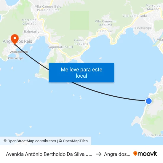 Avenida Antônio Bertholdo Da Silva Jordão, 6489 to Angra dos Reis map