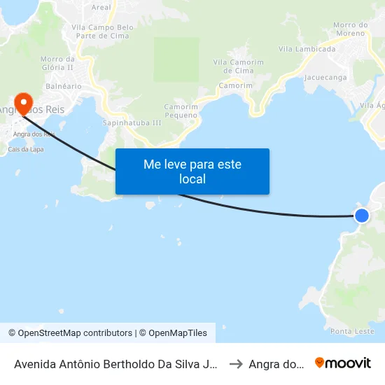 Avenida Antônio Bertholdo Da Silva Jordão, 764-868 to Angra dos Reis map