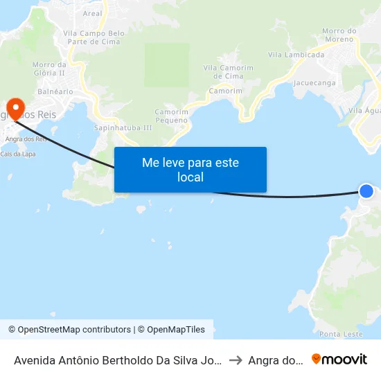 Avenida Antônio Bertholdo Da Silva Jordão, 1404-2100 to Angra dos Reis map