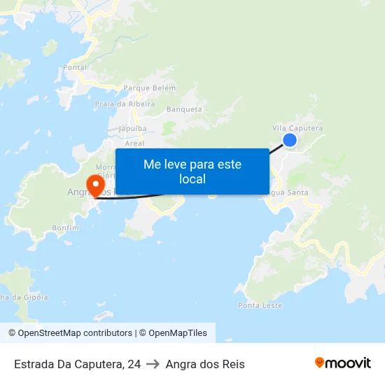 Estrada Da Caputera, 24 to Angra dos Reis map
