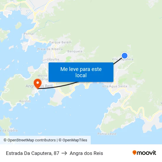 Estrada Da Caputera, 87 to Angra dos Reis map