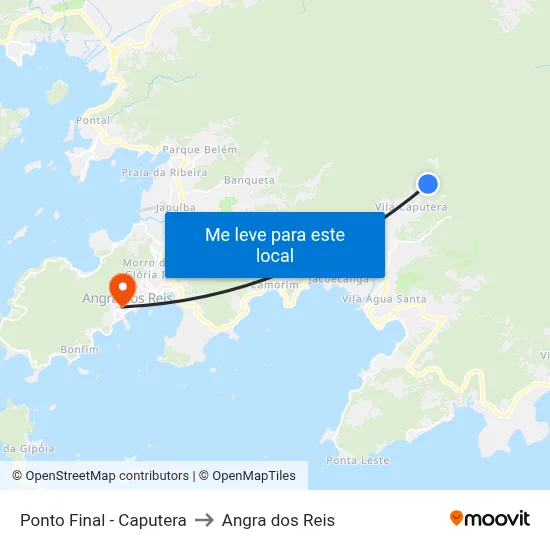 Ponto Final - Caputera to Angra dos Reis map
